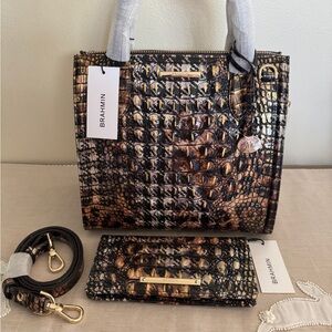 Brahmin Small Caroline Untamed with matching wallet NWT